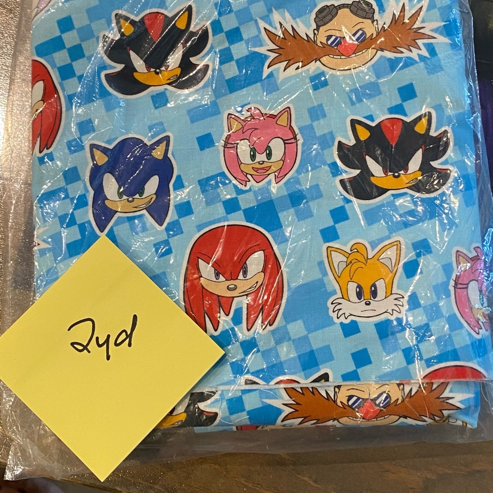 Sonic the Hedgehog Character Fabric